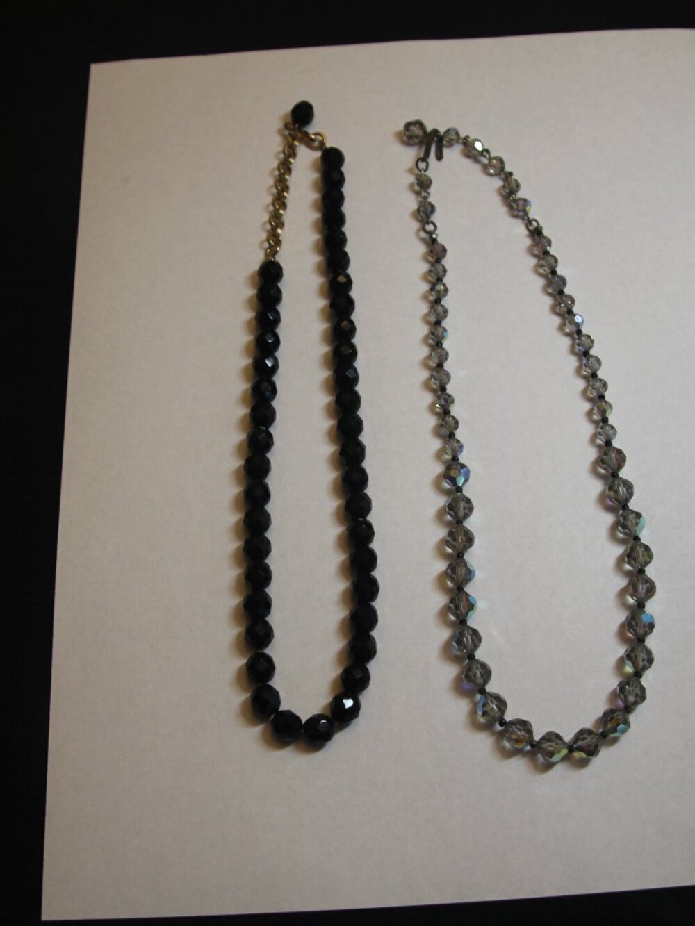 Vintage crystal necklaces 2 for 1 price.